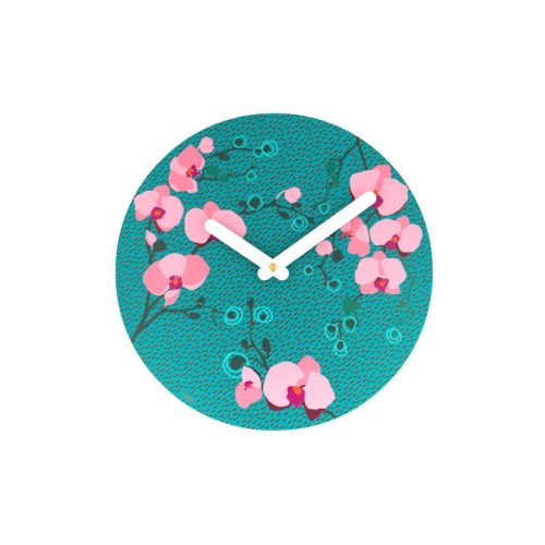 Reloj de Pared Happy Time Orquídea Azul Pylones